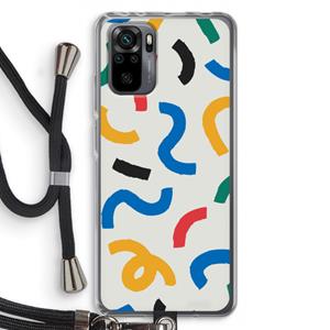 CaseCompany Illustratieve pop 2: Xiaomi Redmi Note 10 Pro Transparant Hoesje met koord