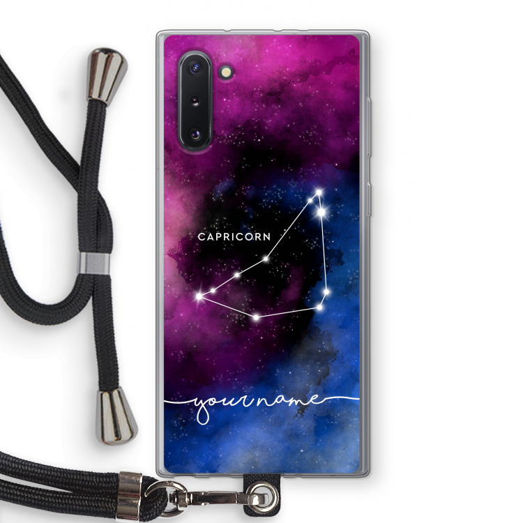 CaseCompany Sterrenbeeld - Donker: Samsung Galaxy Note 10 Transparant Hoesje met koord
