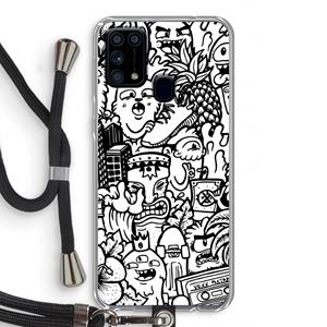 CaseCompany Vexx Mixtape #2: Samsung Galaxy M31 Transparant Hoesje met koord