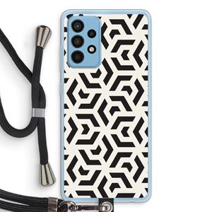 CaseCompany Crazy pattern: Samsung Galaxy A52 Transparant Hoesje met koord