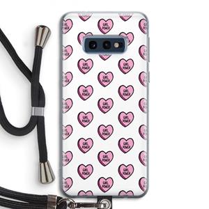 CaseCompany GIRL POWER: Samsung Galaxy S10e Transparant Hoesje met koord