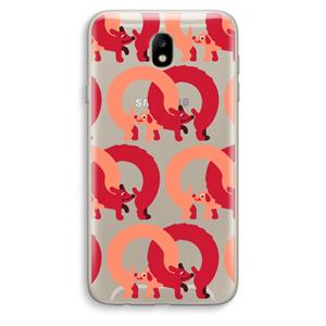 CaseCompany Dogs: Samsung Galaxy J7 (2017) Transparant Hoesje