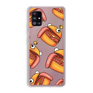 CaseCompany Hamburger: Samsung Galaxy A51 5G Transparant Hoesje