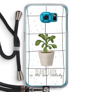 CaseCompany Kamerplant op vensterruit: Samsung Galaxy S6 Transparant Hoesje met koord