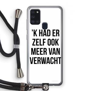 CaseCompany Meer verwacht: Samsung Galaxy A21s Transparant Hoesje met koord