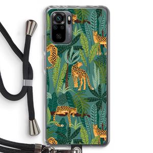 CaseCompany Luipaard 2: Xiaomi Redmi Note 10 Pro Transparant Hoesje met koord