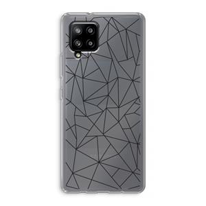 CaseCompany Geometrische lijnen zwart: Samsung Galaxy A42 5G Transparant Hoesje