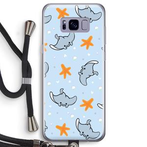 CaseCompany Manta: Samsung Galaxy S8 Transparant Hoesje met koord