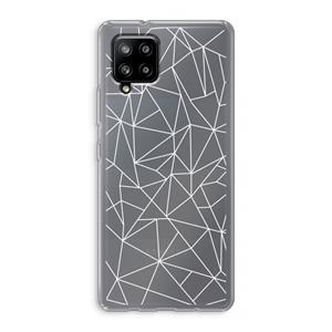 CaseCompany Geometrische lijnen wit: Samsung Galaxy A42 5G Transparant Hoesje