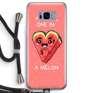 CaseCompany One In A Melon: Samsung Galaxy S8 Transparant Hoesje met koord
