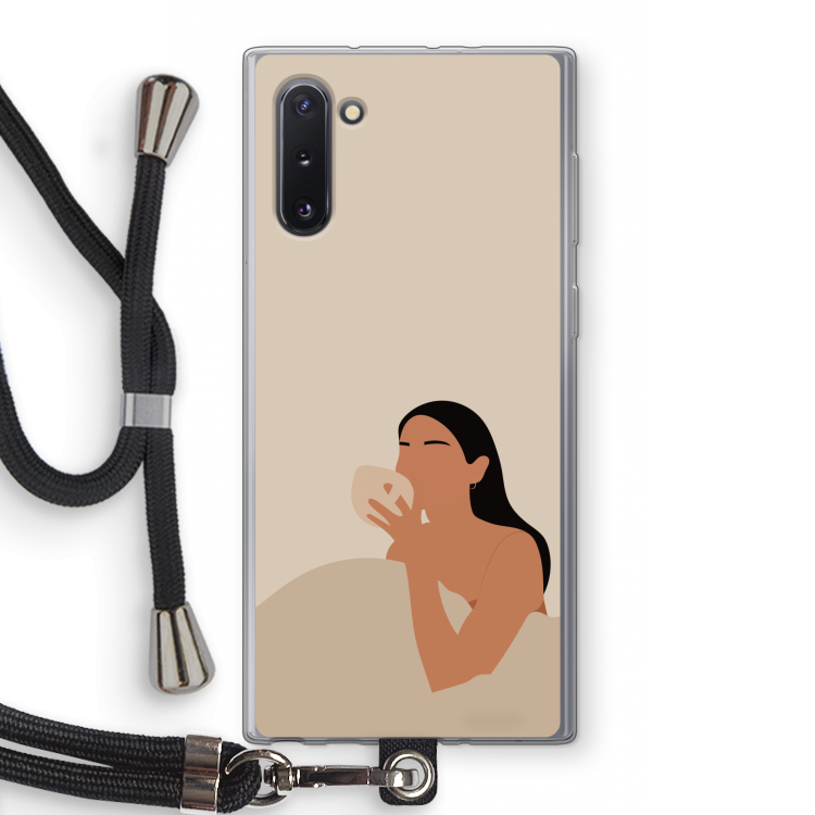 CaseCompany Fresh coffee: Samsung Galaxy Note 10 Transparant Hoesje met koord