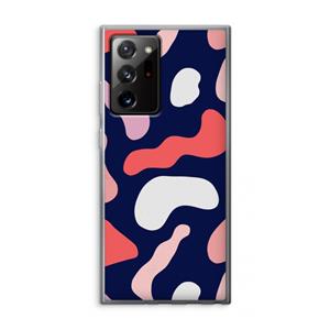 CaseCompany Memphis Shapes Pink: Samsung Galaxy Note 20 Ultra / Note 20 Ultra 5G Transparant Hoesje