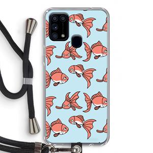 CaseCompany Blub: Samsung Galaxy M31 Transparant Hoesje met koord