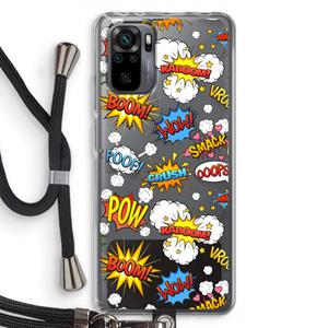 CaseCompany Pow Smack: Xiaomi Redmi Note 10 Pro Transparant Hoesje met koord
