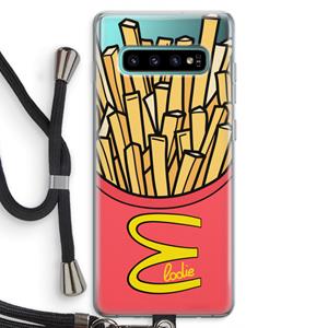 CaseCompany McElodie: Samsung Galaxy S10 Plus Transparant Hoesje met koord