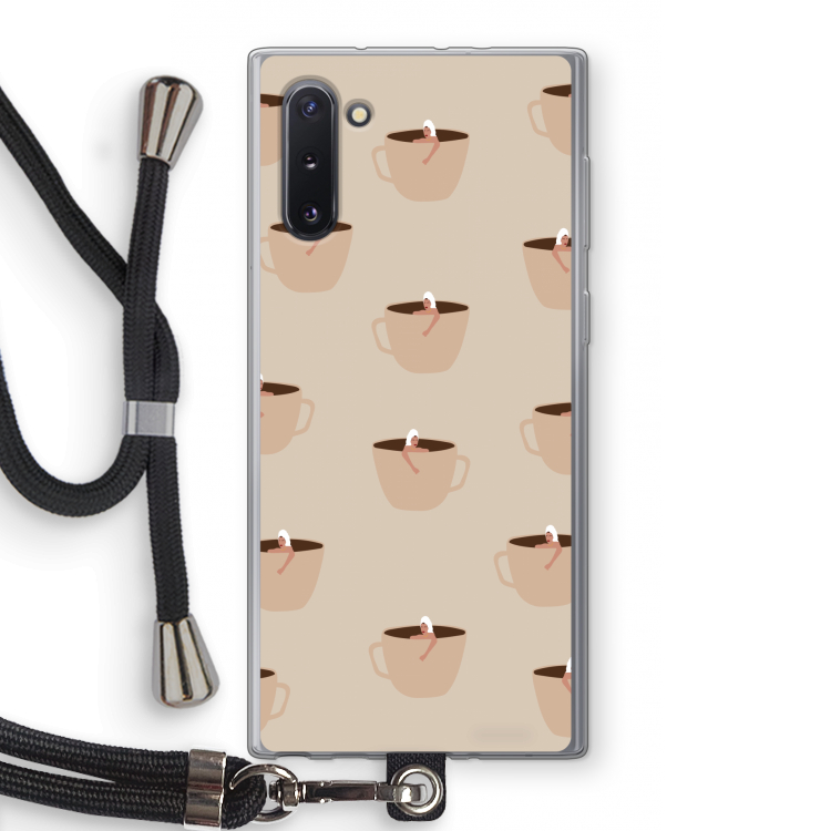 CaseCompany Morning coffee: Samsung Galaxy Note 10 Transparant Hoesje met koord