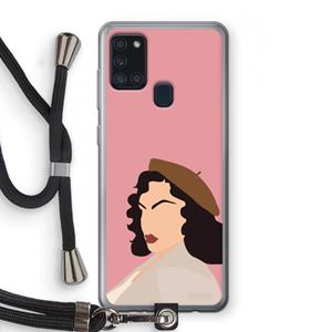CaseCompany Confidence: Samsung Galaxy A21s Transparant Hoesje met koord