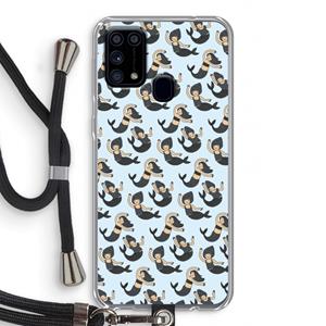 CaseCompany Zeemeermin: Samsung Galaxy M31 Transparant Hoesje met koord