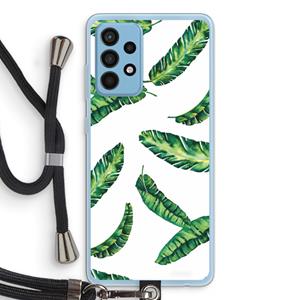 CaseCompany Lange bladeren: Samsung Galaxy A52 Transparant Hoesje met koord