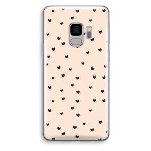 CaseCompany Kleine kattenkopjes: Samsung Galaxy S9 Transparant Hoesje