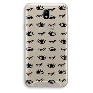 CaseCompany Eye pattern #2: Samsung Galaxy J7 (2017) Transparant Hoesje