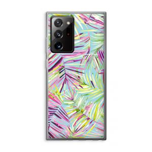 CaseCompany Tropical Palms Blue: Samsung Galaxy Note 20 Ultra / Note 20 Ultra 5G Transparant Hoesje
