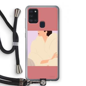 CaseCompany Cosy: Samsung Galaxy A21s Transparant Hoesje met koord