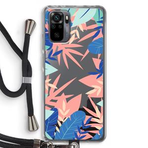 CaseCompany Tropisch: Xiaomi Redmi Note 10 Pro Transparant Hoesje met koord