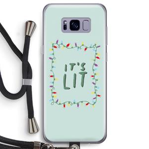 CaseCompany It's Lit: Samsung Galaxy S8 Transparant Hoesje met koord