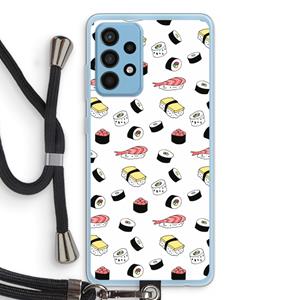 CaseCompany Sushi time: Samsung Galaxy A52 Transparant Hoesje met koord