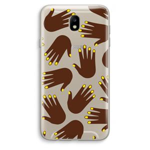 CaseCompany Hands dark: Samsung Galaxy J7 (2017) Transparant Hoesje