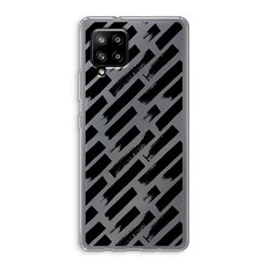 CaseCompany Zwarte vegen: Samsung Galaxy A42 5G Transparant Hoesje