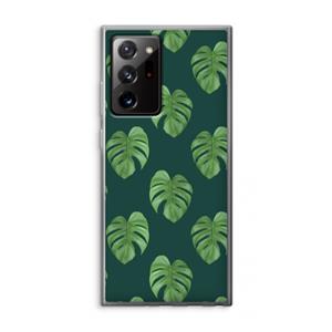 CaseCompany Monstera leaves: Samsung Galaxy Note 20 Ultra / Note 20 Ultra 5G Transparant Hoesje