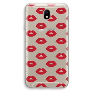 CaseCompany Lips: Samsung Galaxy J7 (2017) Transparant Hoesje