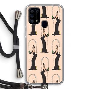 CaseCompany Pop Some Kim: Samsung Galaxy M31 Transparant Hoesje met koord