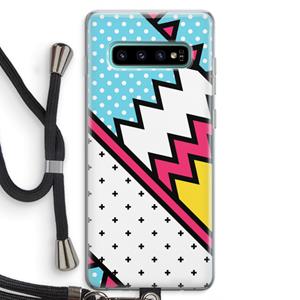 CaseCompany Pop Art #2: Samsung Galaxy S10 Plus Transparant Hoesje met koord