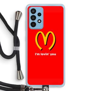 CaseCompany I'm lovin' you: Samsung Galaxy A52 Transparant Hoesje met koord