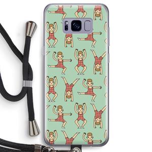 CaseCompany Gymboys: Samsung Galaxy S8 Transparant Hoesje met koord