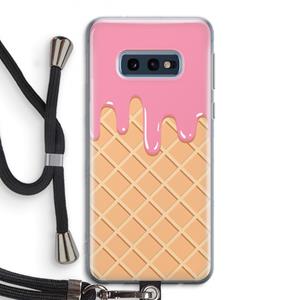 CaseCompany Ice cream: Samsung Galaxy S10e Transparant Hoesje met koord