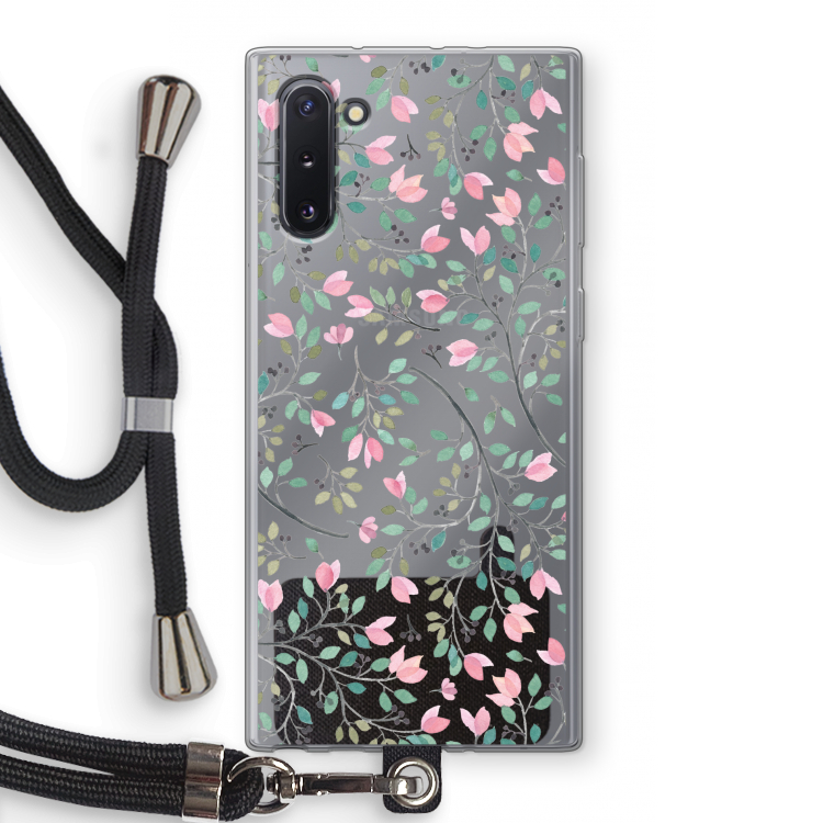 CaseCompany Sierlijke bloemen: Samsung Galaxy Note 10 Transparant Hoesje met koord