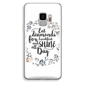 CaseCompany Diamonds: Samsung Galaxy S9 Transparant Hoesje