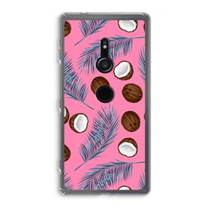CaseCompany Kokosnoot roze: Sony Xperia XZ2 Transparant Hoesje