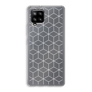 CaseCompany Zwart-witte kubussen: Samsung Galaxy A42 5G Transparant Hoesje