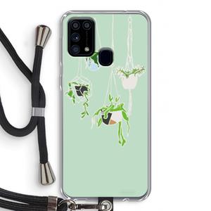 CaseCompany Hang In There: Samsung Galaxy M31 Transparant Hoesje met koord