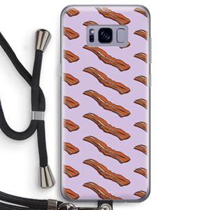 CaseCompany Bacon to my eggs #2: Samsung Galaxy S8 Transparant Hoesje met koord