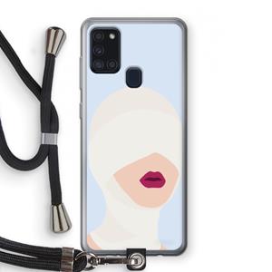 CaseCompany Incognito: Samsung Galaxy A21s Transparant Hoesje met koord