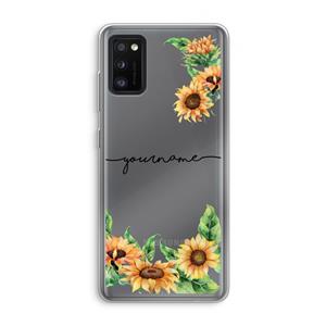 CaseCompany Zonnebloemen: Samsung Galaxy A41 Transparant Hoesje
