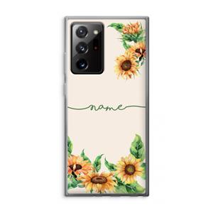 CaseCompany Zonnebloemen: Samsung Galaxy Note 20 Ultra / Note 20 Ultra 5G Transparant Hoesje