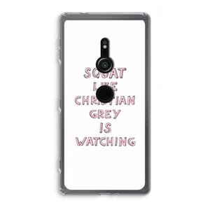 CaseCompany Christian Grey: Sony Xperia XZ2 Transparant Hoesje