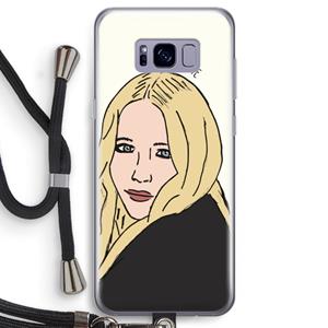 CaseCompany Mary Kate: Samsung Galaxy S8 Transparant Hoesje met koord